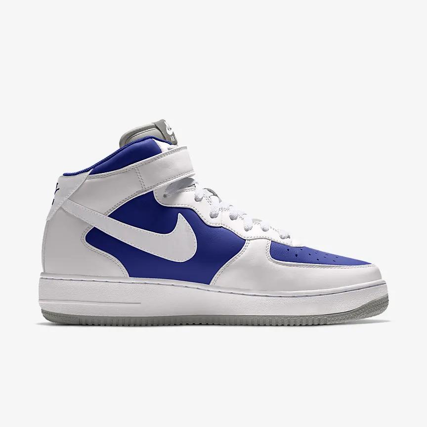 Giày Nike Air Force 1 Mid By You Nam Trắng Xanh